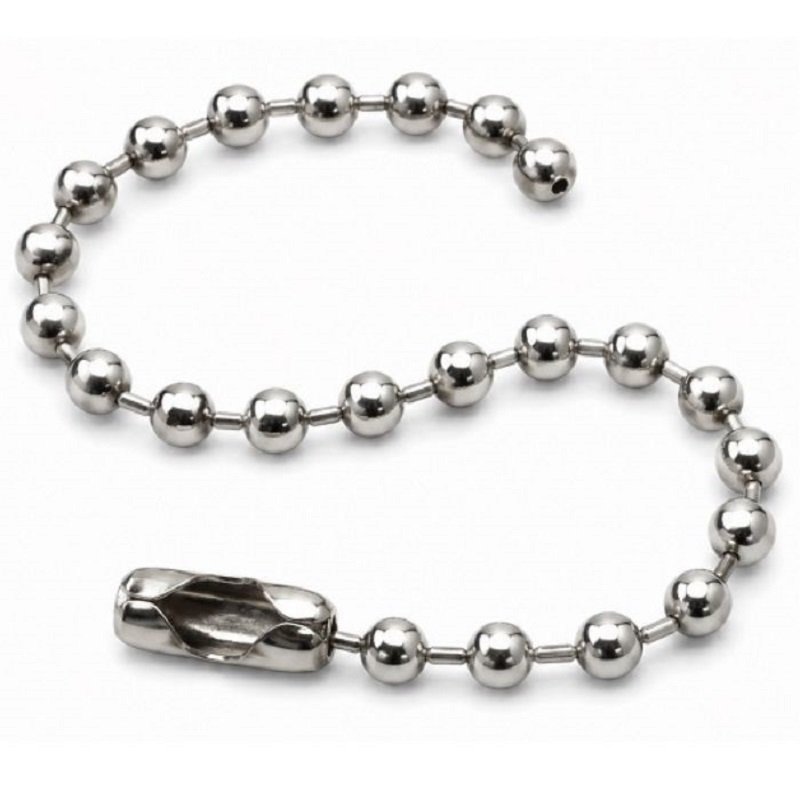 CORRENTE DE BOLINHA 2,5 MM EM METAL COM FECHO 80 CM