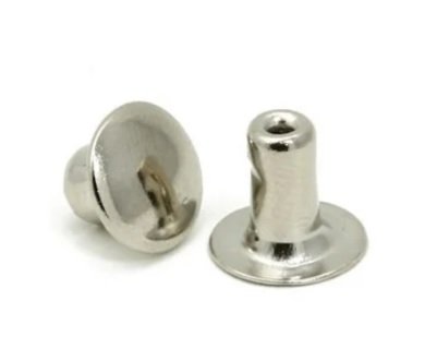 REBITE MACHO E FÊMEA P/ FERRAGEM FERRO NIQUELADO - 1.000 PÇ