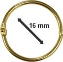 ARGOLA ARTICULADA MINI - 16 MM - DOURADA