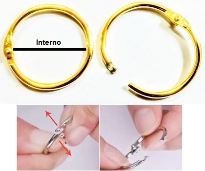 ARGOLA ARTICULADA MINI - 16 MM - DOURADA