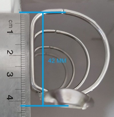 FERRAGENS PARA FICHÁRIOS E PASTAS 4 ARGOLAS D - 30MM - COMP. 210MM
