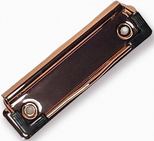 CLIP / PRESILHA PARA PRANCHETAS - PORTA BLOCO - COBRE ROSE