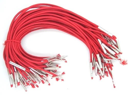 ELÁSTICO COM PONTEIRA COM 23CM - 100 PÇ - VERM