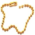 CORRENTE DE BOLINHA DE 2,5MM EM METAL COM FECHO 12 CM OURO